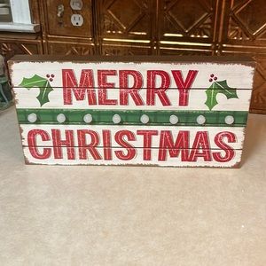 Merry Christmas Sign with Lights